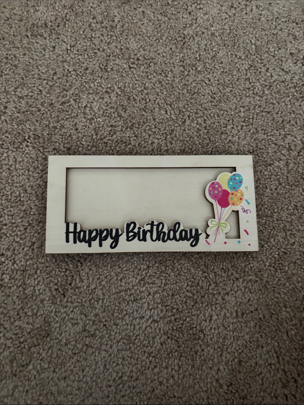 Happy Birthday Decorative Photo Frame with Balloons